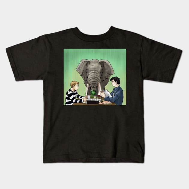 The Elephant in the room Kids T-Shirt by trillianmc